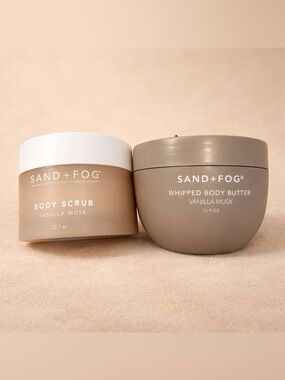 Sand + Fog Vanilla Musk Body Scrub & Whipped Body Butter Set